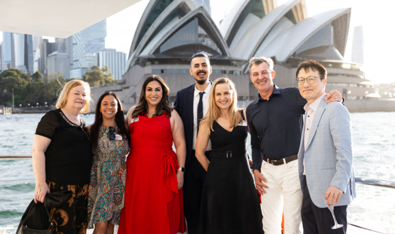 OBS Team with the sydney opera house background
